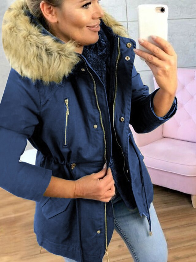  Winter Jacket with Fur Collar for Women