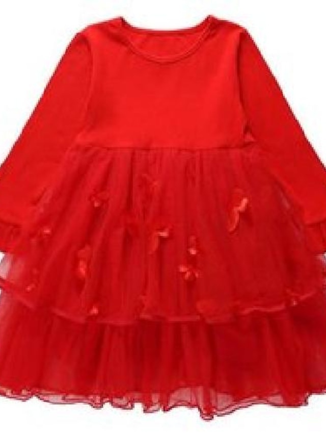  Robes de fille dfxd vêtements pour enfants mode automne couleur unie manches évasées tricoté robe de princesse épissée adolescente dentelle 3-12y