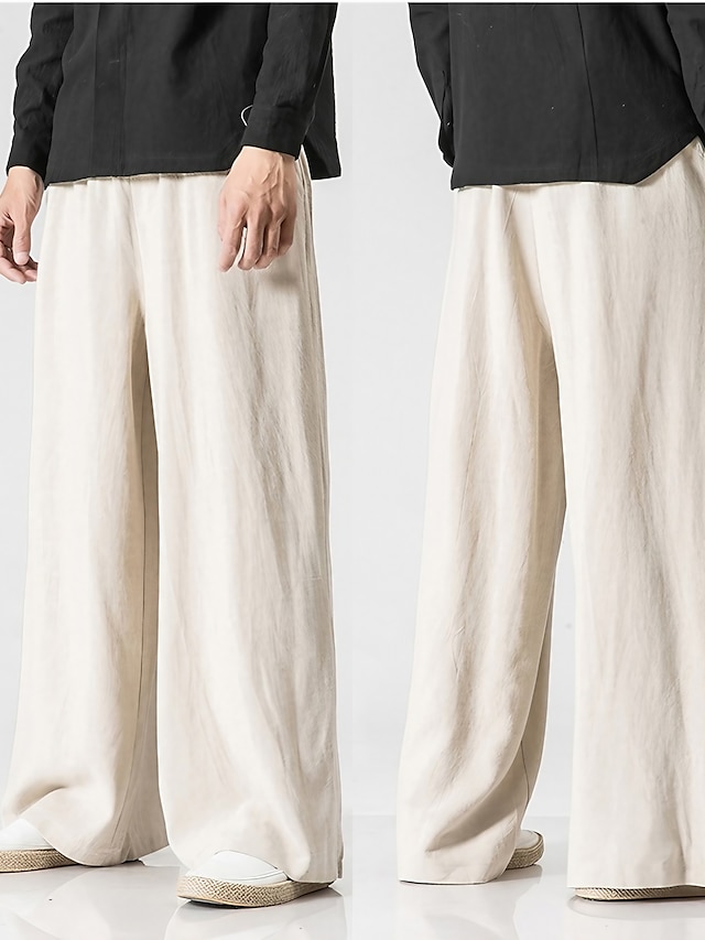  Men's Summer Beach Pants in Linen Cotton Blend