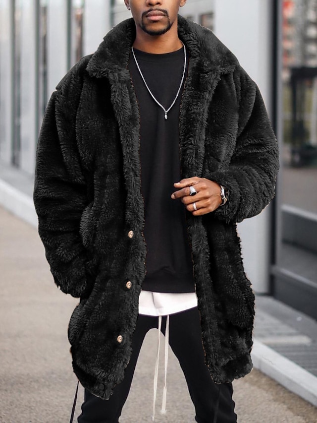 Men's Outdoor Teddy Coat with Warm Fleece Lining