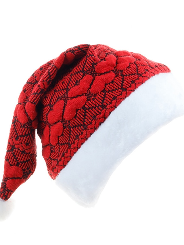  Damen Mütze / Slouchy Strick Weihnachten Party Alltagskleidung Gris Rot Einfarbig Hut / Grundlegend / Herbst / Winter