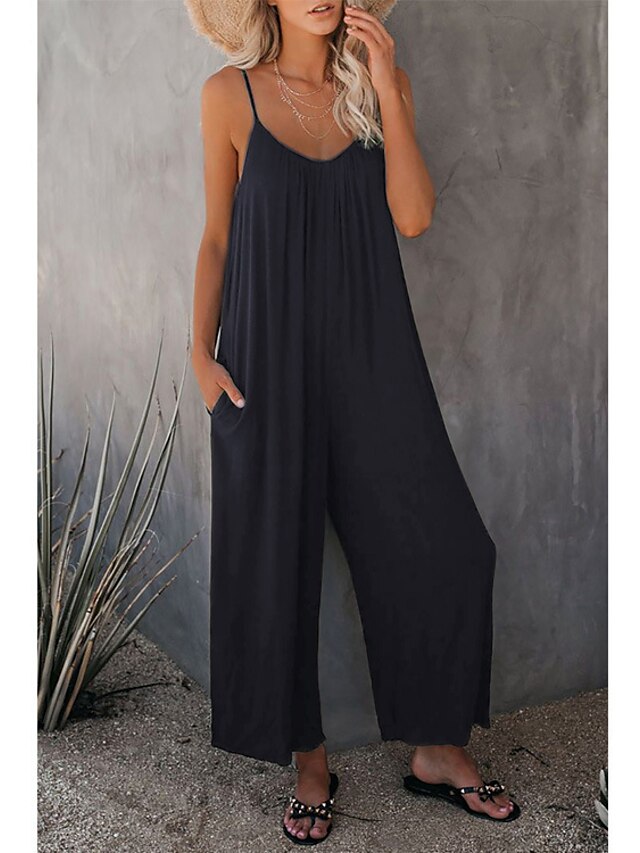  Women's Casual Summer Jumpsuit with Spaghetti Straps