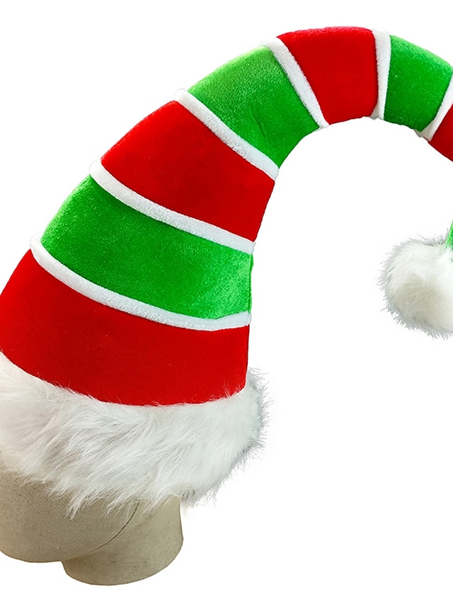  Dame Lue / Slouchy Skjøte Jul Fest Hverdag Rød Grønn Stripe Hatt / Grunnleggende / Høst / Vinter