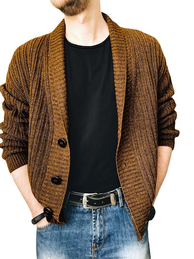  pull homme cardigan à manches longues mode ville col en v pull homme pull en tricot cardigan