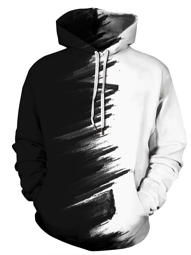 Unisex 3D Ink Painted Hooded Sweatshirt with Pockets