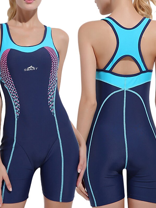  Women's SBART Athletic One-Piece Swimsuit in Nylon Spandex