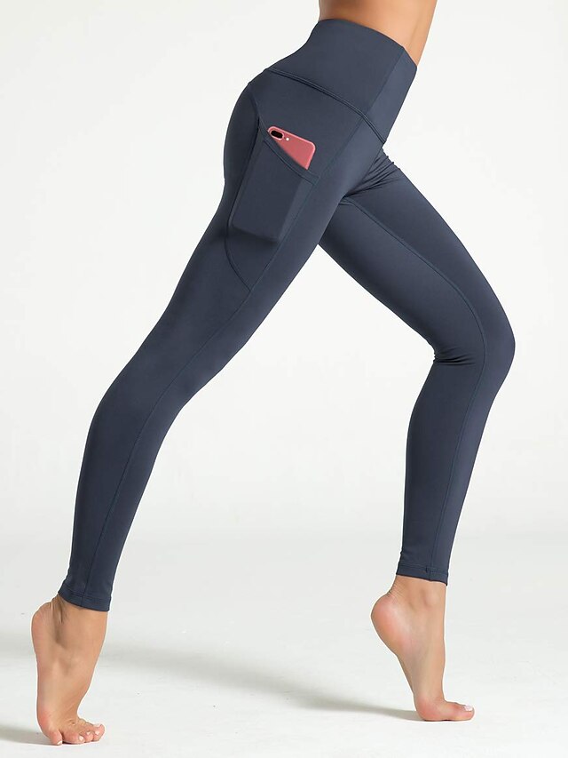  Femme basique Yoga Patchwork Jacquard Collants Leggings Grande Taille Cheville Pantalon Micro-élastique Aptitude Gymnastique Couleur Pleine Taille médiale Contrôle du Ventre Étirement à 4 voies Slim