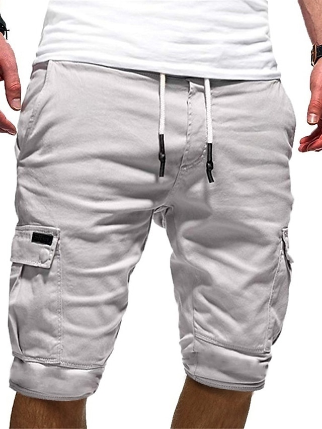  Men's Multi Pocket Slim Outdoor Cotton Cargo Shorts