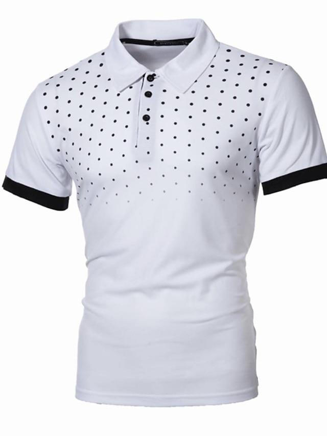  Golfhemd Tennishemd Mehrfarbig Punkt Kragen Strasse Sport in der Natur Kurzarm Oberteile Casual Modisch Atmungsaktiv Komfortabel Marineblau Weinrot Weiß