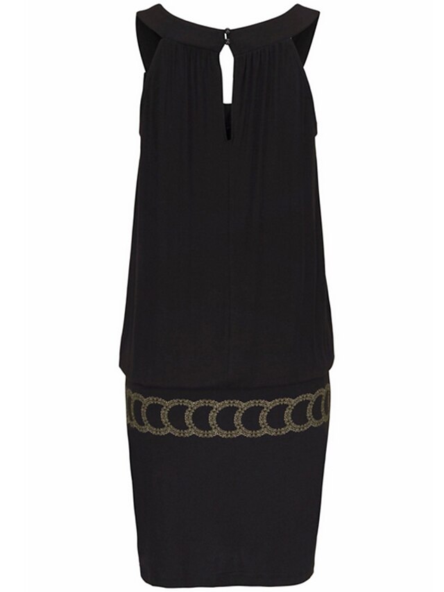  Women's Sheath Dress Sundress Mini Dress Black Sleeveless Hot Crew Neck Slim Boom Sale Dress S M L XL XXL