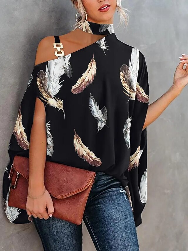  Graphic Patchwork Women's Casual Shirt