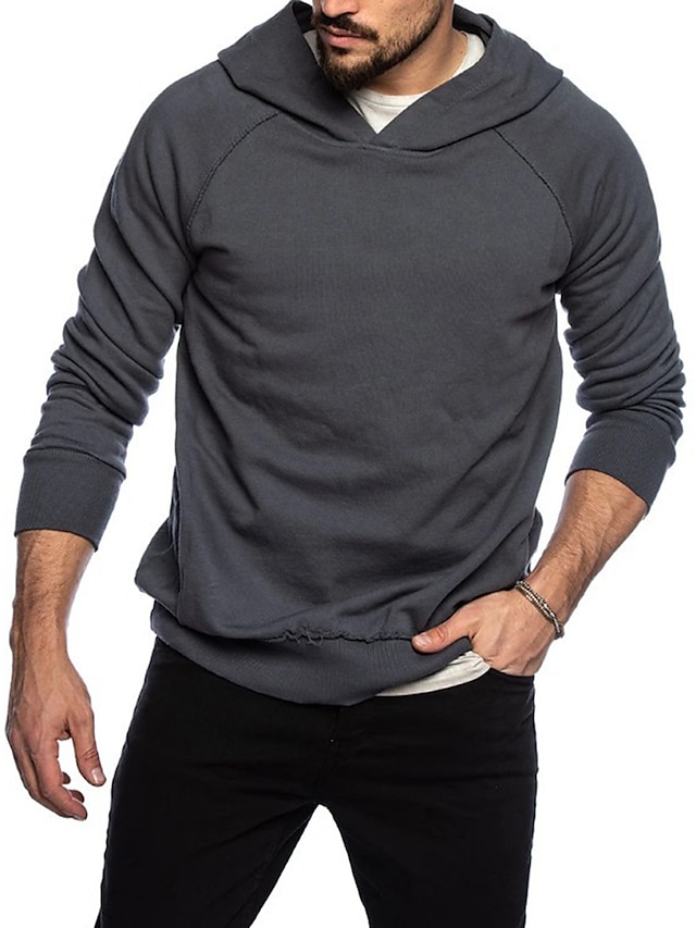  pull à capuche lâche quatre saisons pour hommes mode casual couleur unie veste hoodies