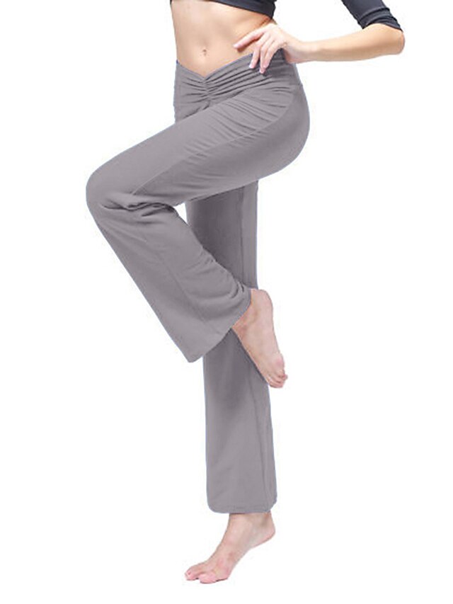  Per donna Pantaloni da yoga A zampa Yoga Fitness Allenamento in palestra Pantaloni Nero Viola Rosso Gli sport Abbigliamento sportivo Elasticizzato 21Grams