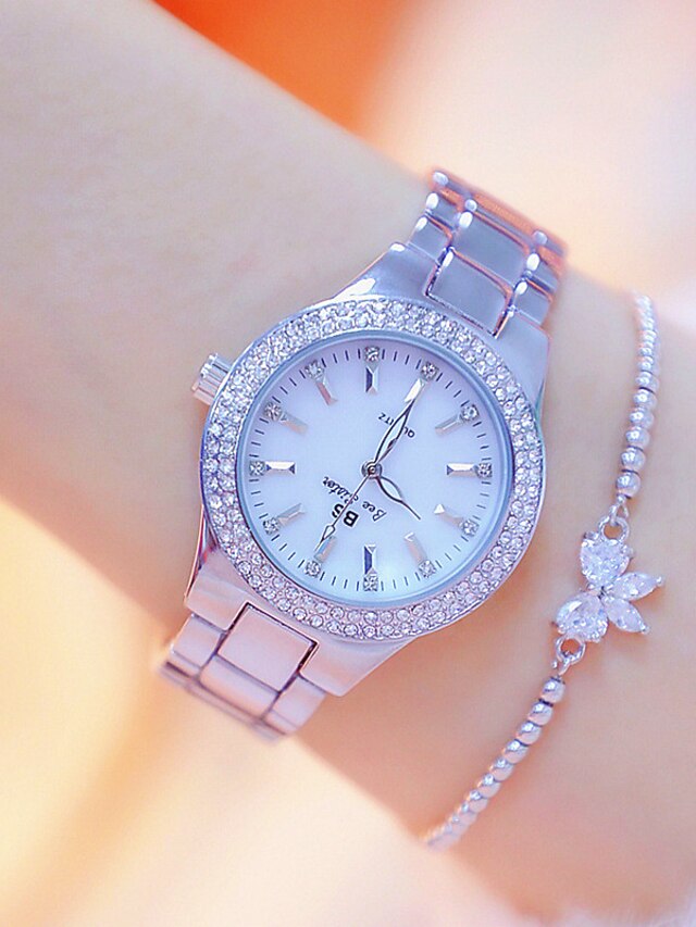  Mulheres Bracele Relógio Relógio de diamante Analógico Quartzo senhoras Criativo Linda e elegante / Japanês / Blinging