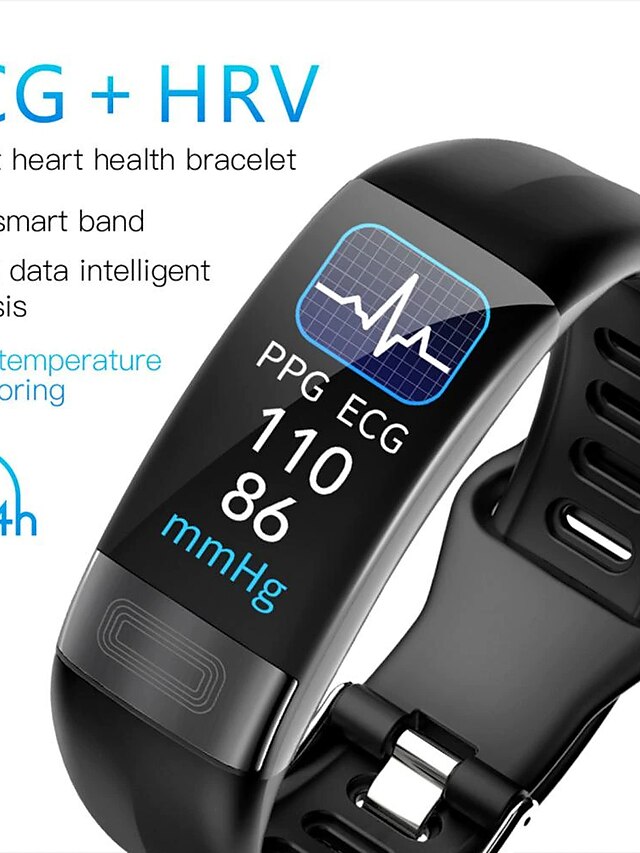  P11 PLUS Unisex Smart Wristbands Heart Rate Monitor Blood Pressure Measurement Calories Burned Thermometer Health Care ECG+PPG Pedometer Call Reminder Activity Tracker Sleep Tracker