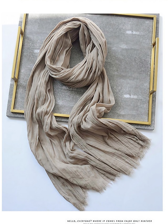  aktivt rektangel-tørklæde til mænd - ensfarvede tørklæder klassisk vintertørklæde kvastkant blødt varmt tørklæde