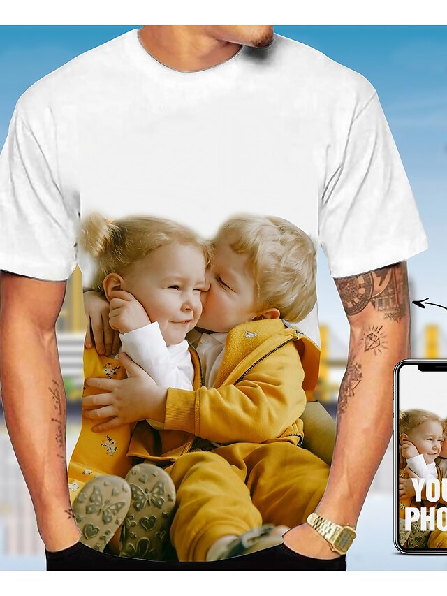  skræddersyet t-shirt til mænd design dine egne skræddersyede skjorter, personliggjorte skræddersyede gaver med hele printet