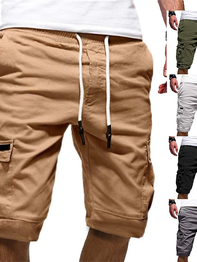  Basic Casual Men's Cargo Hiking Shorts Cotton Blend