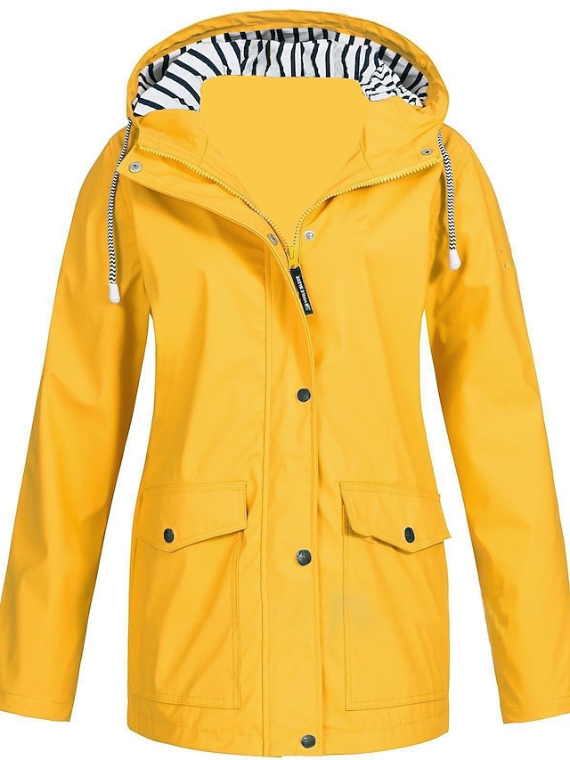  Women's Waterproof Lightweight Rain Jacket for Outdoors