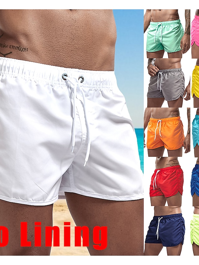  Men's Classic Quick-Dry Solid Board Shorts