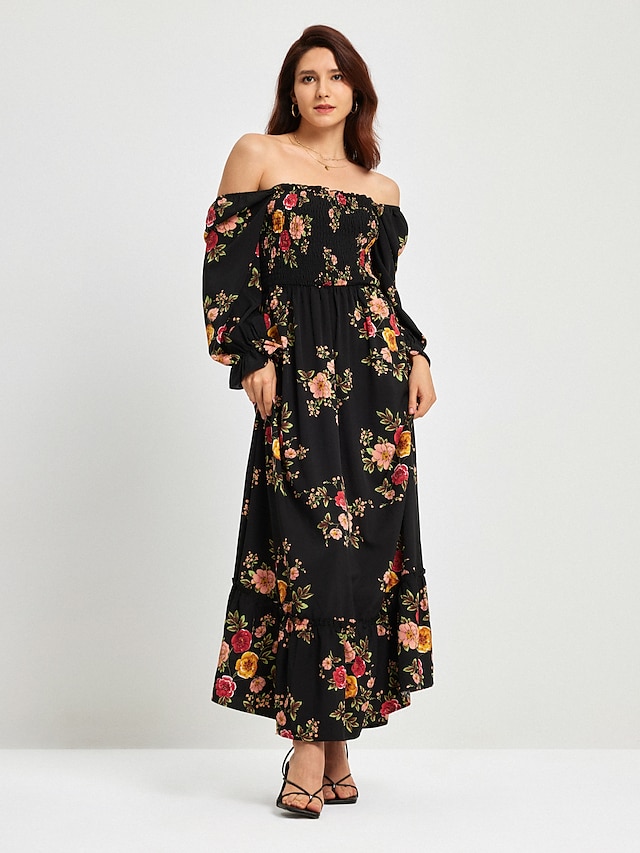  Women's Floral Maxi Dress