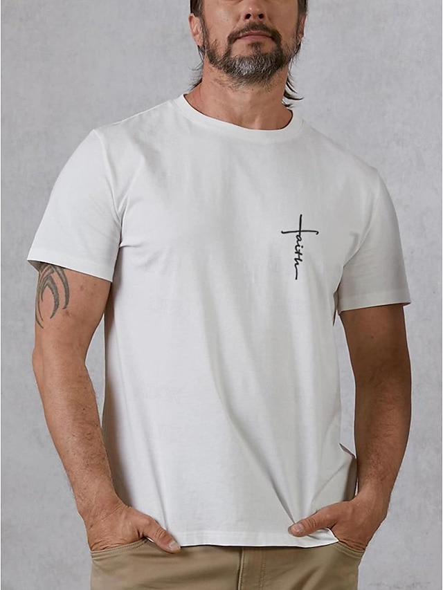  Camiseta de algodón gráfico para hombre