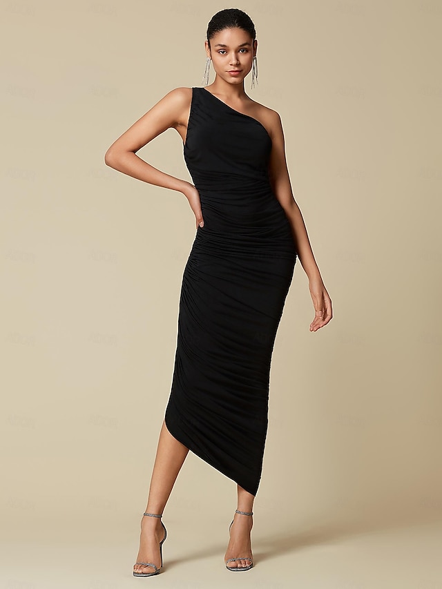 Women's Elegant Black Party Maxi Dress