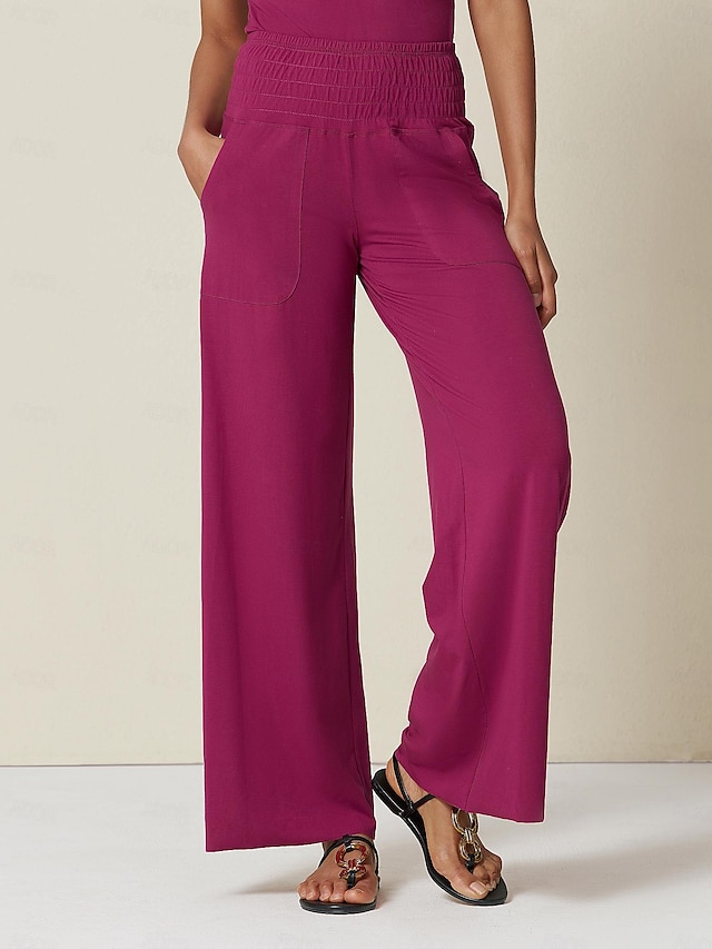  Aubree Super Stretch Wide Leg Relaxed Pants