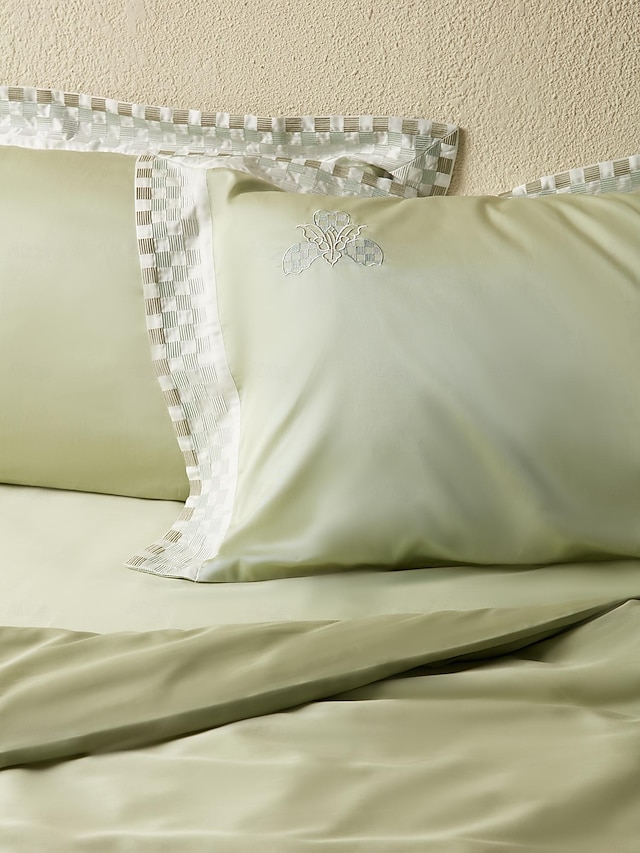  Embroidered Tencel Sateen Bedding Set