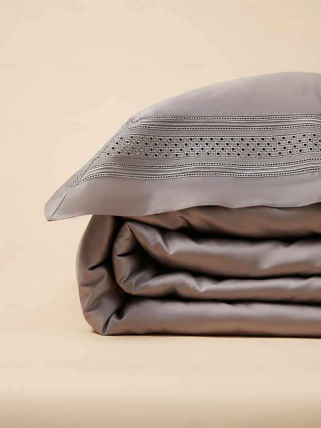  Luxury Pima Cotton Sateen Bedding Set