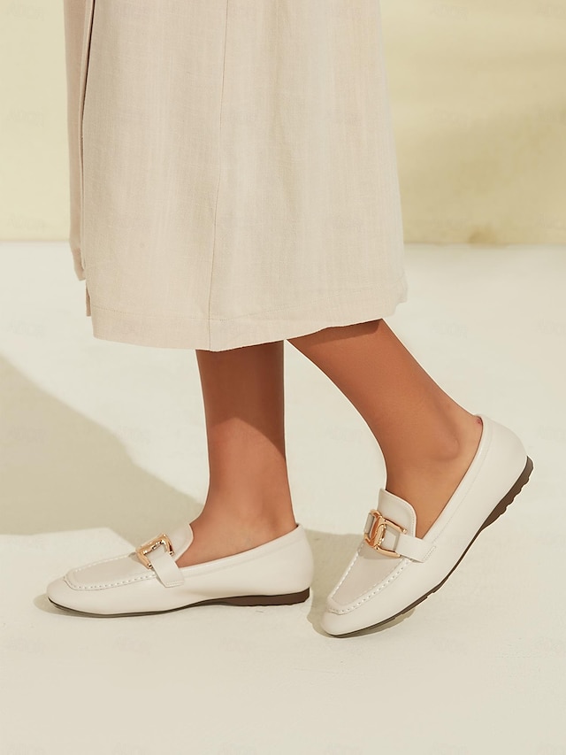  Classic Faux Leather Comfort Driving Flats