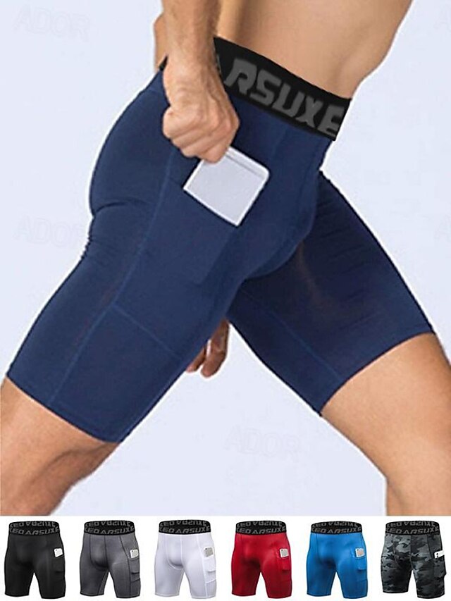  Arsuxeo Men's High Waist Compression Shorts