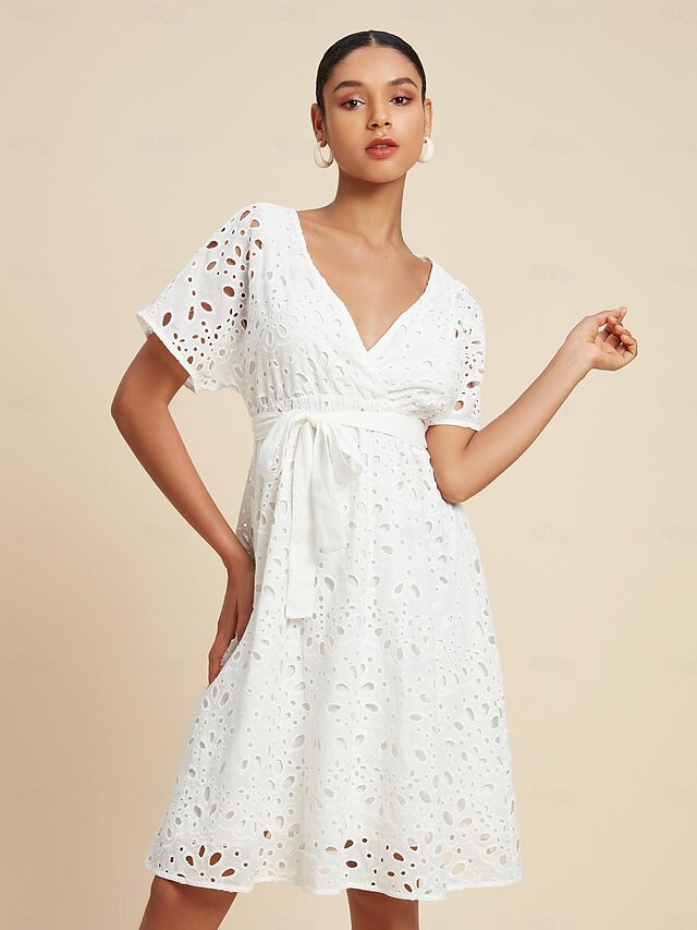  100% Cotton Floral A Line Mini Dress