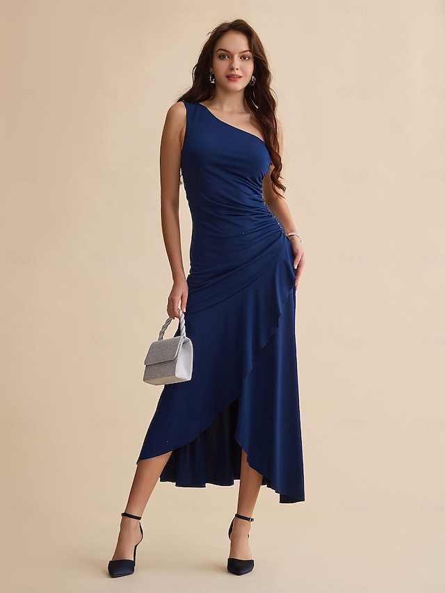  Sequin Hem Party Ruffle Sleeveless Maxi Dress