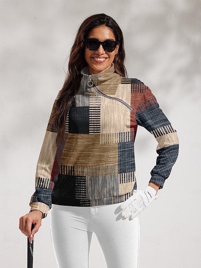  Thermal Denim Pullover Golf Top