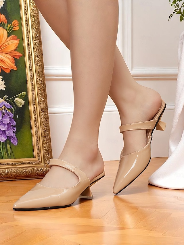  Patent Slingback Pointed Pumps
