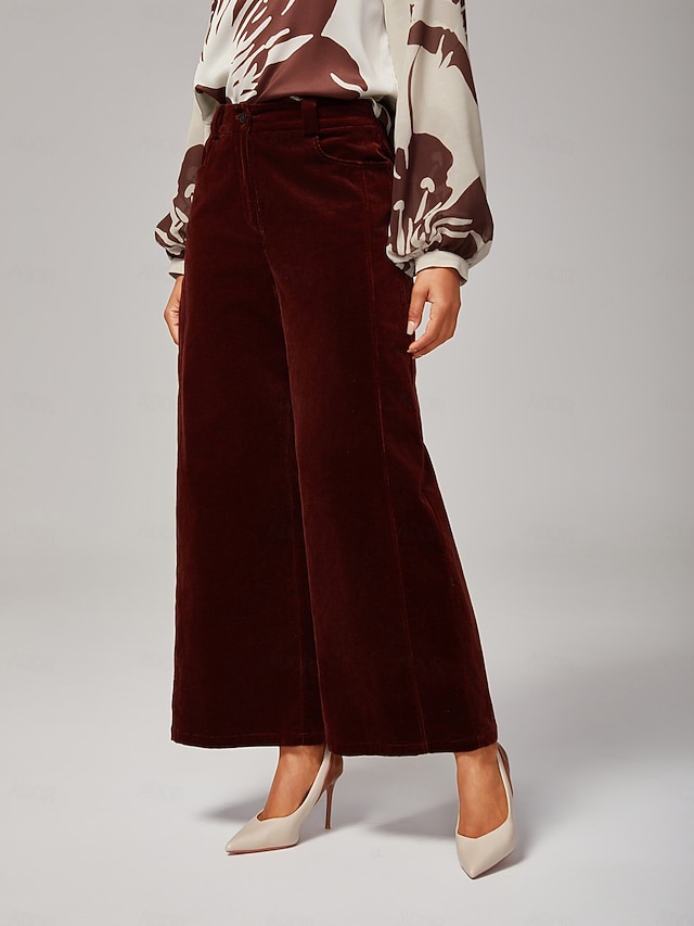  Corduroy Straight Leg Pants