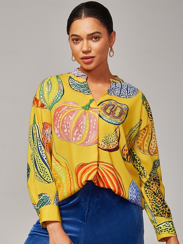  Casual Drop Shoulder Stand Collar Polyester Top