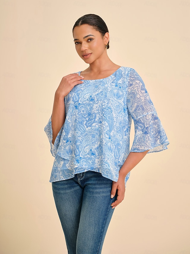  Paisley Chiffon Blouse