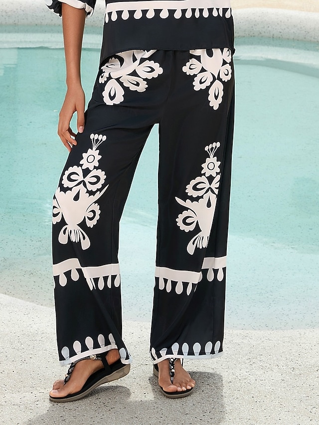  Classic Casual Print Pants