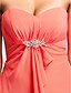 cheap Mother of the Bride Dresses-Ball Gown / A-Line Bridesmaid Dress Sweetheart Neckline / Strapless Sleeveless Sexy Knee Length Chiffon with Draping / Side Draping / Crystal Brooch 2022