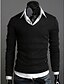 abordables Men&#039;s Sweaters &amp; Cardigans-Homme Pullover Couleur Pleine Simple Manches Longues Mince Normal Pull Cardigans Automne Hiver Col en V Vin Violet Jaune / Fin de semaine