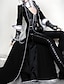 cheap Cosplay &amp; Costumes-Vampire Plague Doctor Gothic Lolita Punk Outfits Men&#039;s Women&#039;s PU Leather Leather Japanese Cosplay Costumes Black Solid Colored Poet Sleeve Long Sleeve Ankle Length / Vest / Pants / Gloves / Coat