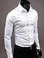 cheap Men&#039;s Shirts-Men&#039;s Shirt Solid Colored Plus Size Basic Long Sleeve Daily Tops Business Wine White Black