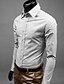 abordables Chemises pour hommes-Homme Chemise Couleur Pleine Grandes Tailles Basique Manches Longues Quotidien Hauts Entreprise Vin Blanche Noir