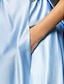 preiswerte Elegantes Damenkleid-A-Linie Cocktailkleider Elegant Kleid kleid hochzeitsgast Abiball Tee-Länge Ärmellos Schmuck Satin V Zurück mit Plissee Applikationen 2024