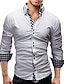 cheap Men&#039;s Shirts-Men&#039;s Shirt Solid Colored Collar Spread Collar Office / Career Daily Long Sleeve Slim Tops Business Casual Daily White Black Royal Blue / Fall / Spring / Work