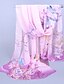 cheap Scarves &amp; Bandanas-Women&#039;s Party / Work Chiffon Rectangle Scarf - Floral Print / Blue / Purple / Gray / Pink