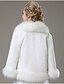cheap Furs &amp; Leathers-Long Sleeve Coats / Jackets Faux Fur Wedding / Party Evening / Casual Fur Coats With