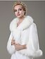 cheap Furs &amp; Leathers-Long Sleeve Coats / Jackets Faux Fur Wedding / Party Evening / Casual Fur Coats With